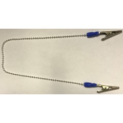 TMG Bib Clip ( Bib Holder / Napkin Holder )  chain-type 14"  Blue
