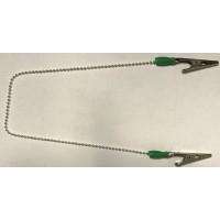 TMG Bib Clip ( Bib Holder / Napkin Holder )  chain-type 14"  Green
