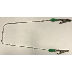 TMG Bib Clip ( Bib Holder / Napkin Holder )  chain-type 14"  Green