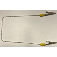 TMG Bib Clip ( Bib Holder / Napkin Holder )  chain-type 14"  Yellow