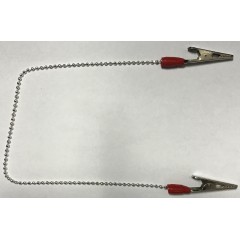TMG Bib Clip ( Bib Holder / Napkin Holder )  chain-type 14" Red