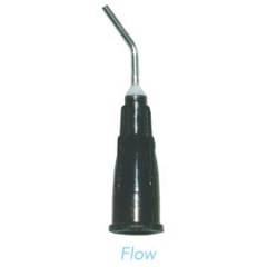 TM Global Pre-Bent Dispensing Tips Black, ( Pre bent Flow  tips ) 18GA 100/bag