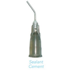 TM Global Pre-Bent Dispensing Tips Gray, ( Pre bent Sealant & Cement tips ) 22GA 100/bag