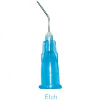 TM Global Pre-Bent Dispensing Tips Blue, ( Pre bent Etch tips ) 25GA 100/bag
