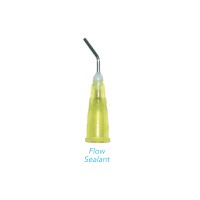 TM Global Pre-Bent Dispensing Tips Yellow, ( Pre bent Sealant & Composites tips ) 20GA 100/bag