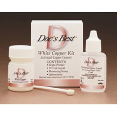 Doc's Best White Copper Cement Kit, 32gm Powder, 17.5ml Liquid - KIT