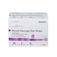 Blood Glucose Test Strips Quintet AC® 50 Strips per Box Minimal sample size of 1 μL For Quintet AC® Blood Glucose Monitor